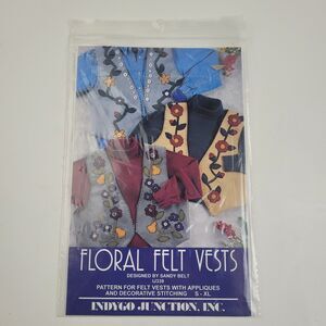 Floral Felt Vests Pattern By Sandy Belt Indygo Junction Inc. Uncut
